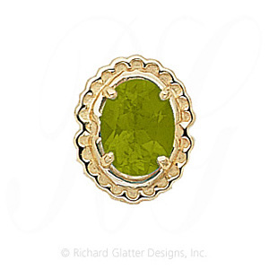 GS384 PD - 14 Karat Gold Peridot Slide 